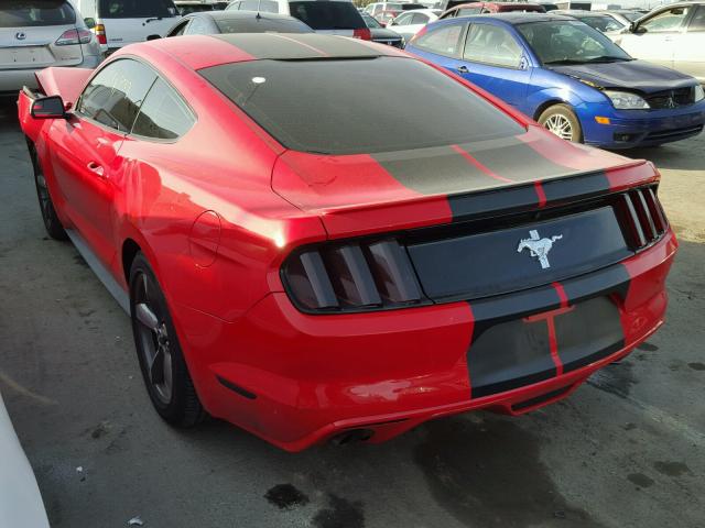 1FA6P8AM6G5242820 - 2016 FORD MUSTANG RED photo 3