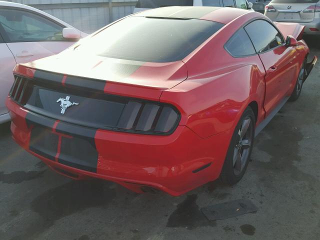 1FA6P8AM6G5242820 - 2016 FORD MUSTANG RED photo 4