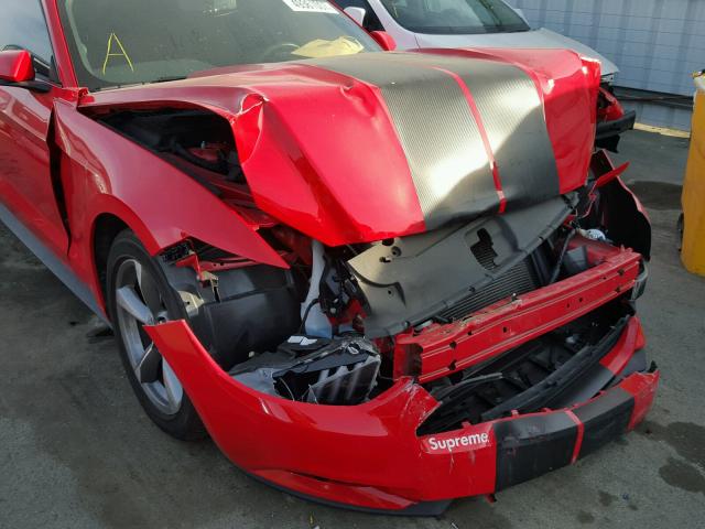 1FA6P8AM6G5242820 - 2016 FORD MUSTANG RED photo 9