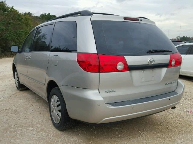 5TDZK23C69S279578 - 2009 TOYOTA SIENNA CE SILVER photo 3