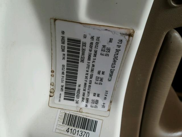 1B3EL36XX4N152302 - 2004 DODGE STRATUS SE WHITE photo 10