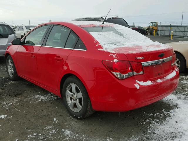 1G1PD5SB0E7478988 - 2014 CHEVROLET CRUZE LT RED photo 3