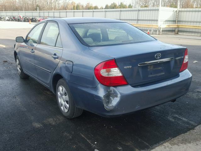 4T1BE32K93U237217 - 2003 TOYOTA CAMRY LE BLUE photo 3
