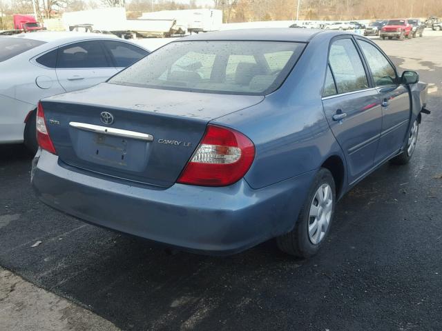 4T1BE32K93U237217 - 2003 TOYOTA CAMRY LE BLUE photo 4