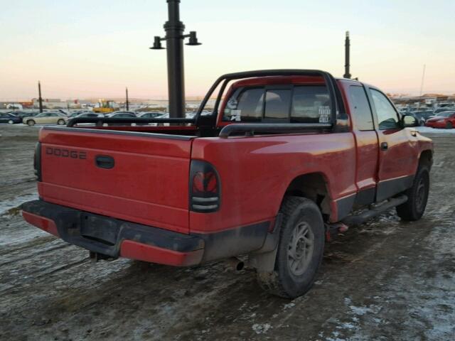 1B7GG22X7WS705441 - 1998 DODGE DAKOTA RED photo 4