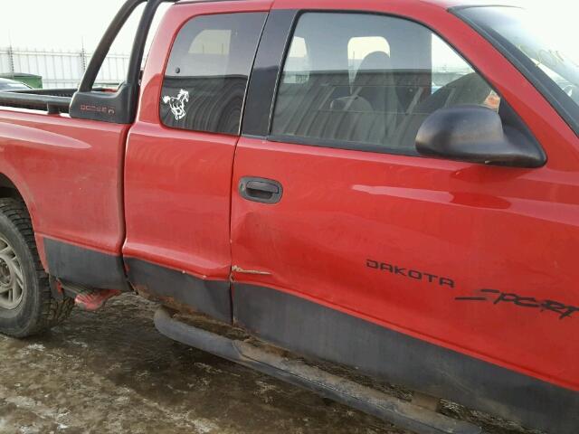 1B7GG22X7WS705441 - 1998 DODGE DAKOTA RED photo 9