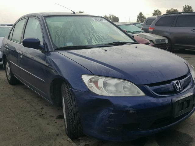 JHMES96655S013238 - 2005 HONDA CIVIC HYBR BLUE photo 1