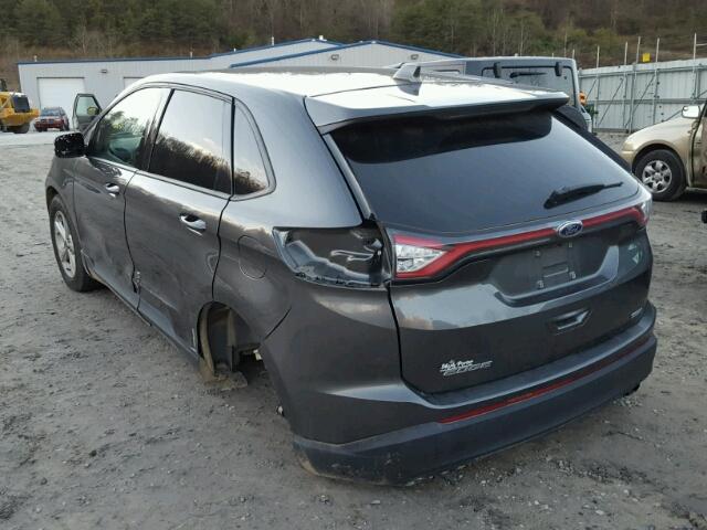 2FMPK4G97HBB15320 - 2017 FORD EDGE SE GRAY photo 3