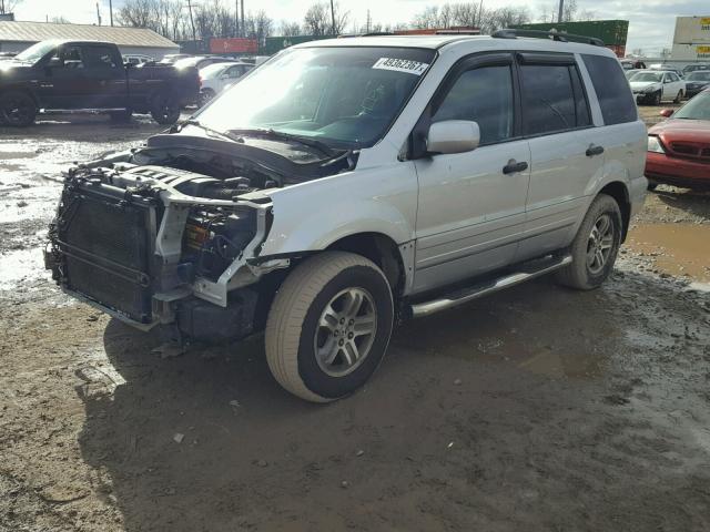 2HKYF18535H507282 - 2005 HONDA PILOT EXL SILVER photo 2