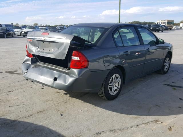 1G1ZS57F07F281970 - 2007 CHEVROLET MALIBU LS ნაცრისფერი ფოტო 4