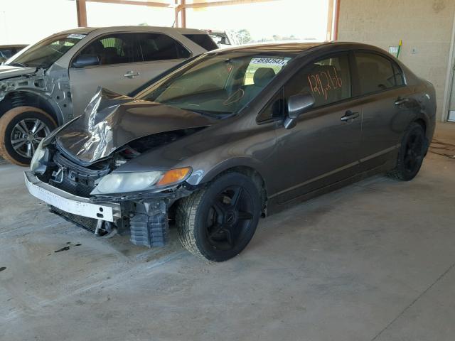 2HGFA16538H515745 - 2008 HONDA CIVIC LX GRAY photo 2