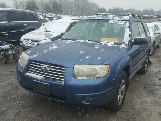 JF1SG636X7H710130 - 2007 SUBARU FORESTER 2 BLUE photo 2