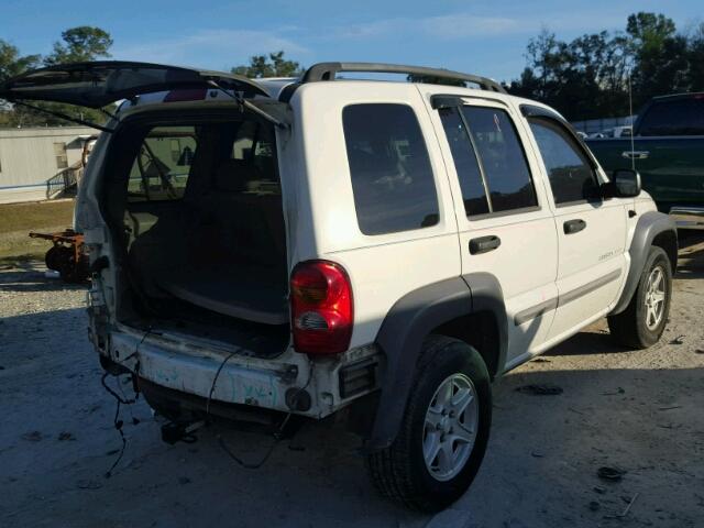 1J4GK48K63W519474 - 2003 JEEP LIBERTY SP WHITE photo 4