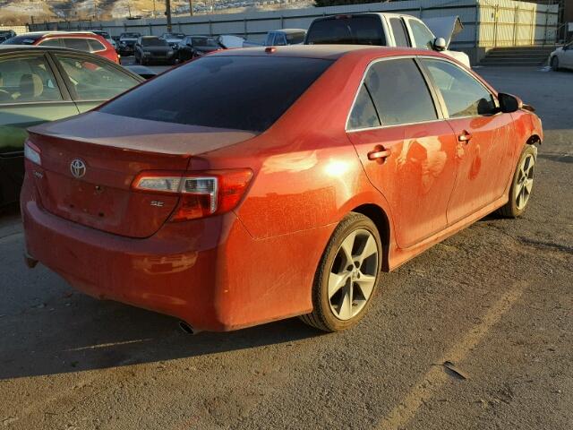 4T1BF1FK2CU625014 - 2012 TOYOTA CAMRY BASE RED photo 4