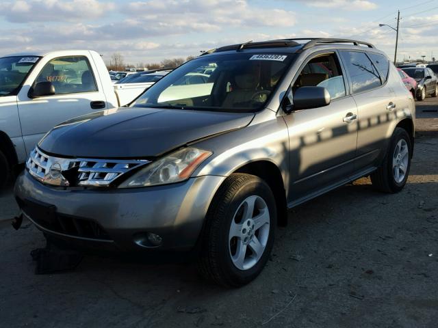 JN8AZ08W55W433468 - 2005 NISSAN MURANO SL GRAY photo 2