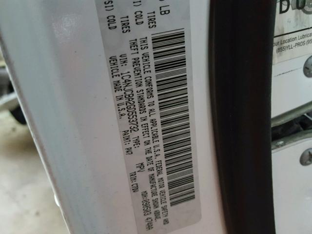 1C4NJCBA2GD553732 - 2016 JEEP COMPASS SP WHITE photo 10