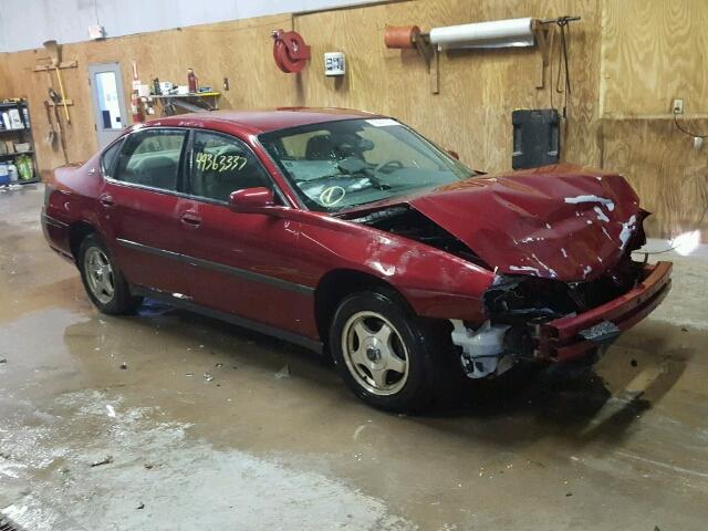 2G1WF52E859147705 - 2005 CHEVROLET IMPALA BURGUNDY photo 1