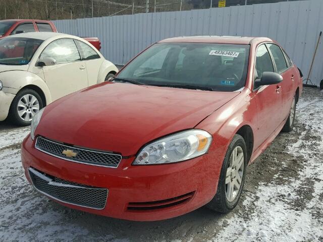 2G1WG5E37D1228876 - 2013 CHEVROLET IMPALA LT RED photo 2