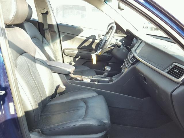 5XXGU4L39GG051330 - 2016 KIA OPTIMA EX BLUE photo 5