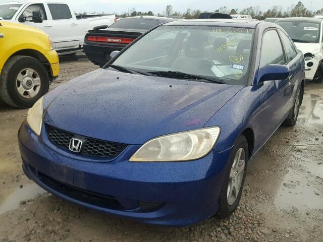 1HGEM22925L004625 - 2005 HONDA CIVIC EX Көк фото 2