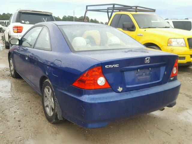 1HGEM22925L004625 - 2005 HONDA CIVIC EX Көк фото 3