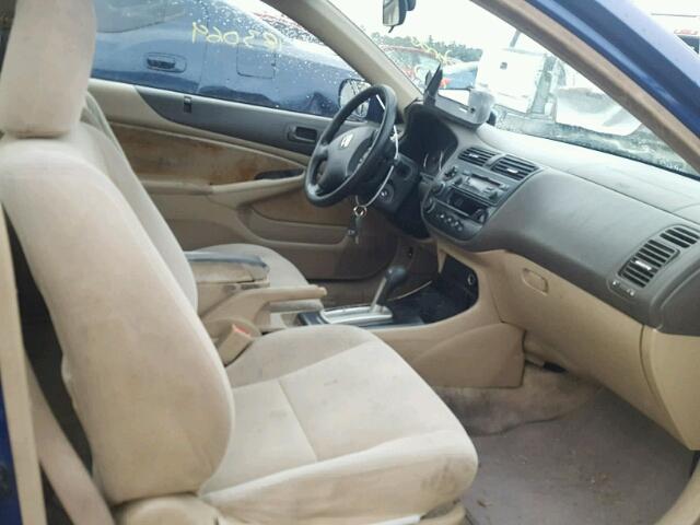 1HGEM22925L004625 - 2005 HONDA CIVIC EX Көк фото 5