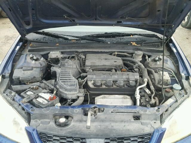 1HGEM22925L004625 - 2005 HONDA CIVIC EX Көк фото 7
