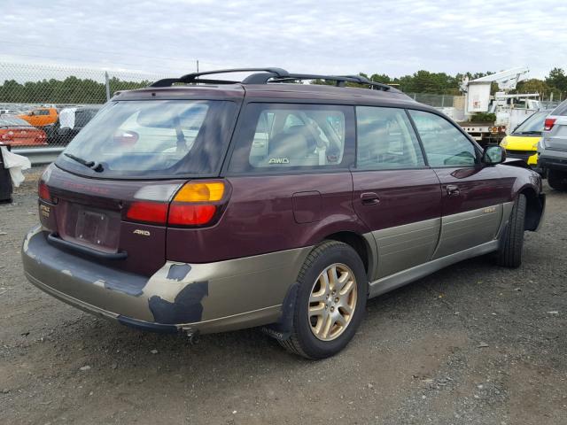 4S3BH6867Y7628847 - 2000 SUBARU LEGACY OUT MAROON photo 4