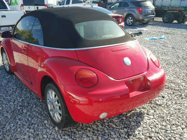 3VWCM31YX4M343230 - 2004 VOLKSWAGEN NEW BEETLE RED photo 3