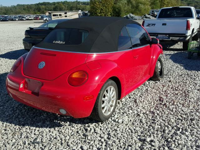 3VWCM31YX4M343230 - 2004 VOLKSWAGEN NEW BEETLE 红色 照片 4