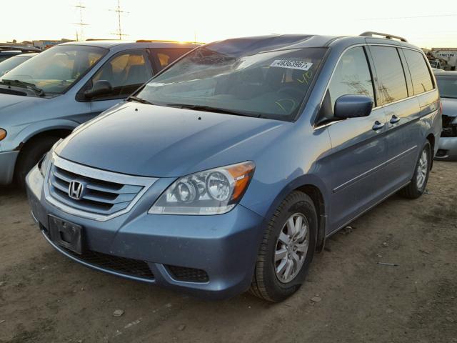 5FNRL3H42AB029915 - 2010 HONDA ODYSSEY EX BLUE photo 2