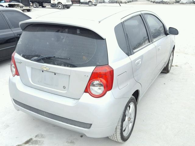 KL1TG6DE8BB253275 - 2011 CHEVROLET AVEO LT SILVER photo 4