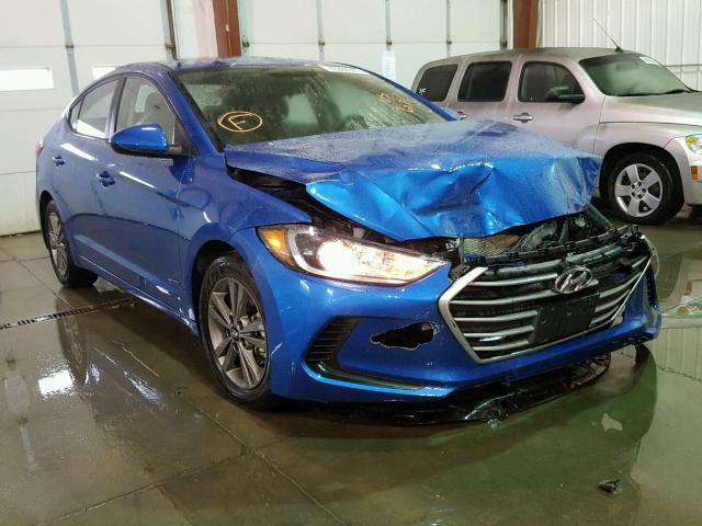 5NPD84LFXHH176571 - 2017 HYUNDAI ELANTRA SE BLUE photo 1