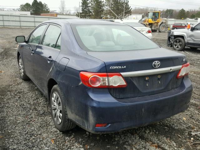 5YFBU4EE7DP213726 - 2013 TOYOTA COROLLA BA BLUE photo 3