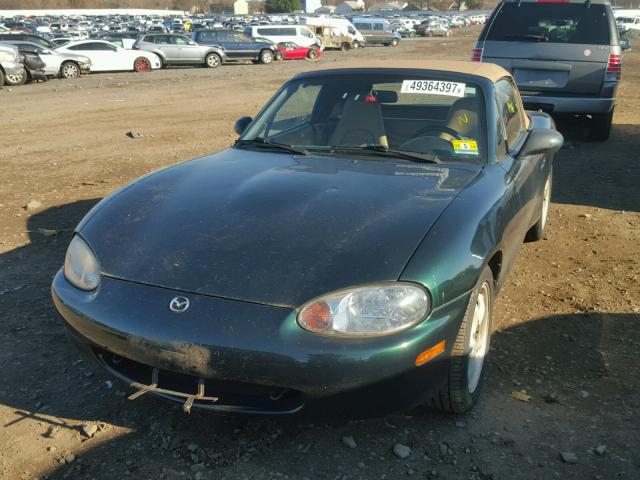 JM1NB3536X0114406 - 1999 MAZDA MX-5 MIATA GREEN photo 2