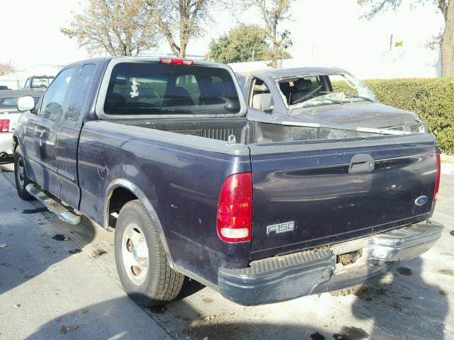 2FTRX17W9XCA58193 - 1999 FORD F150 BLUE photo 3