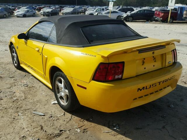 1FAFP44654F170083 - 2004 FORD MUSTANG YELLOW photo 3