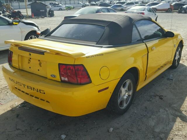 1FAFP44654F170083 - 2004 FORD MUSTANG YELLOW photo 4