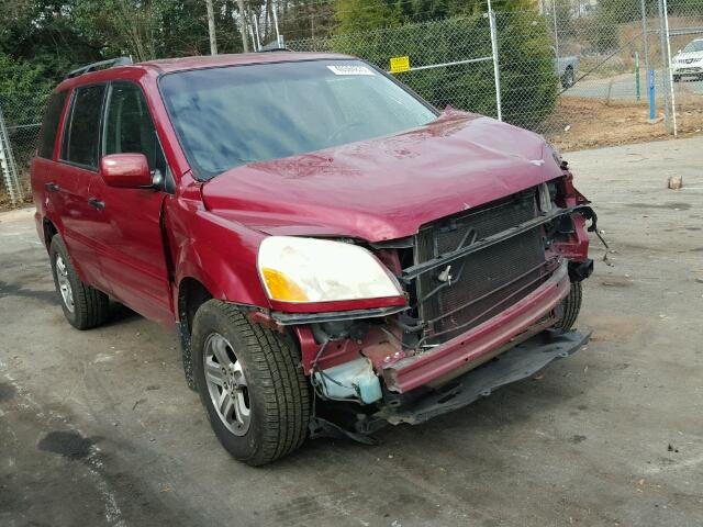 2HKYF18433H564845 - 2003 HONDA PILOT EX RED photo 1