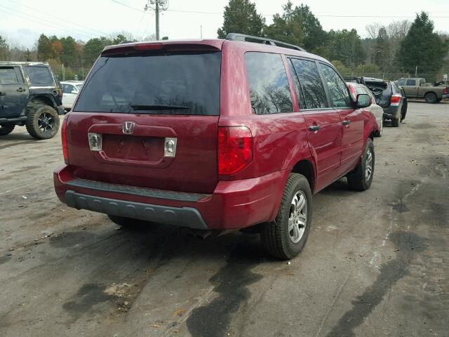 2HKYF18433H564845 - 2003 HONDA PILOT EX RED photo 4