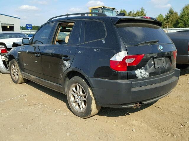 WBXPA73494WB22626 - 2004 BMW X3 2.5I BLACK photo 3