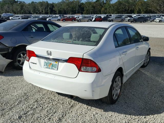 2HGFA1F58AH564414 - 2010 HONDA CIVIC LX WHITE photo 4