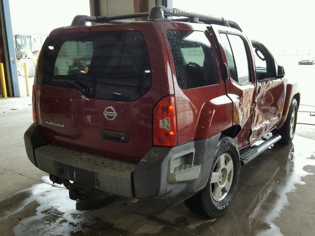 5N1AN08U87C539158 - 2007 NISSAN XTERRA OFF RED photo 4