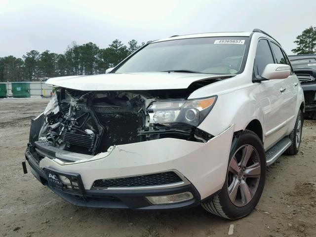 2HNYD2H21BH521276 - 2011 ACURA MDX WHITE photo 2