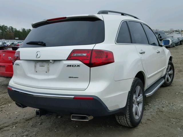 2HNYD2H21BH521276 - 2011 ACURA MDX WHITE photo 4