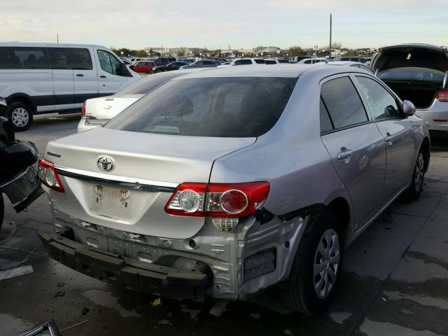 5YFBU4EE2DP199377 - 2013 TOYOTA COROLLA BA SILVER photo 4