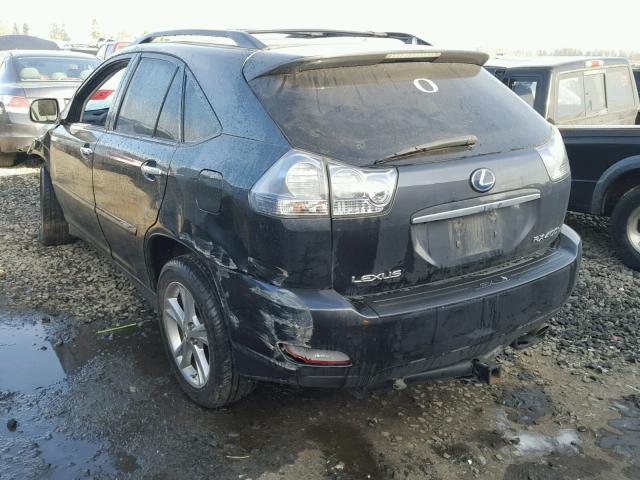 JTJHW31U082856223 - 2008 LEXUS RX 400H BLACK photo 3