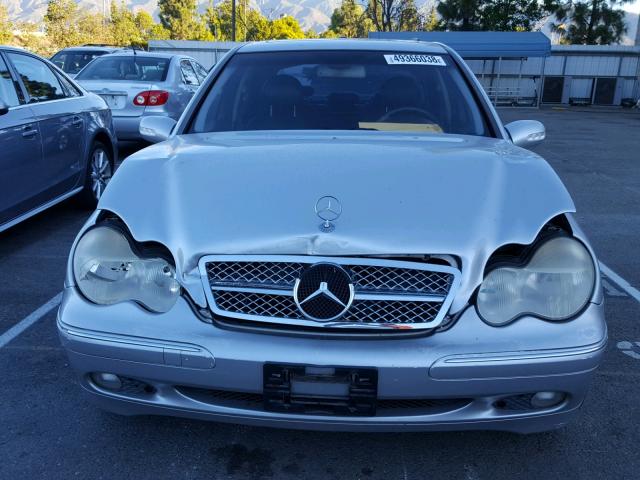 WDBRF61J72F222629 - 2002 MERCEDES-BENZ C 240 SILVER photo 9