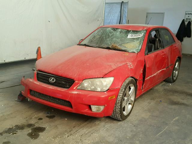 JTHBD192230066317 - 2003 LEXUS IS 300 RED photo 2