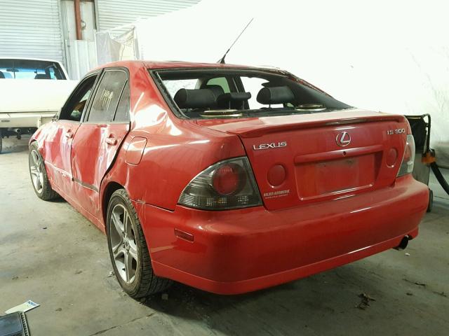 JTHBD192230066317 - 2003 LEXUS IS 300 RED photo 3